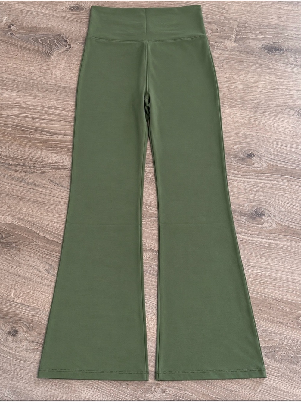Zenana High-Rise Olive Green Flare Pants 1X